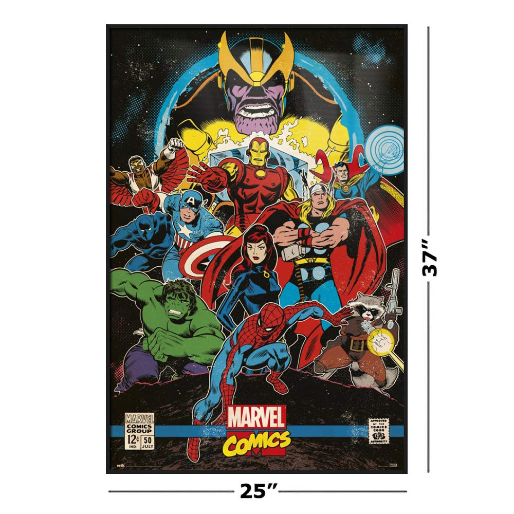 Marvel Comics - Framed Comic Poster (Retro Comic Cover - The